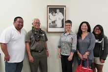 Dean with former and present recipients of Reid Scholarship